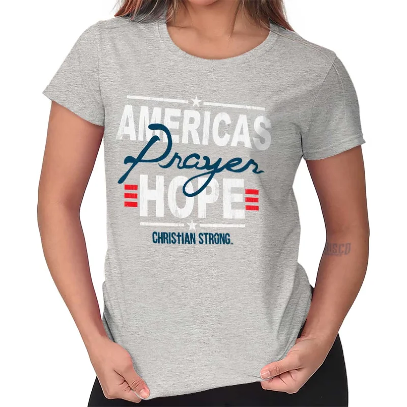 Multifunctional Style America's Hope Ladies T Shirt