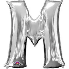 Retro Style 34 inch LETTER M - ANAGRAM - SILVER