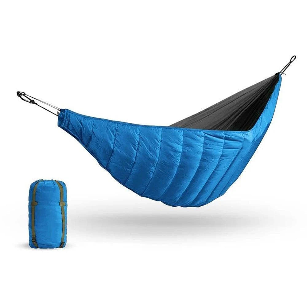 Easygoing Style Multifunctional Hammock Underquilt Sleeping Bag Outdoor Winter Warm Hammock Under Blanket Poncho for Camping Traveling Swing