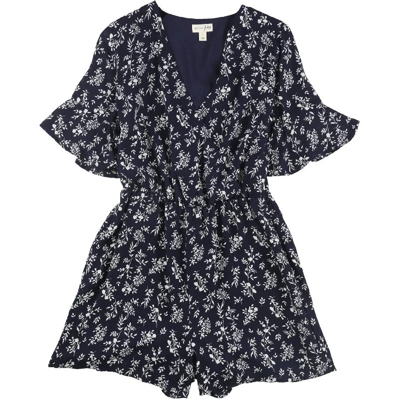 Basic Comfort maison Jules Womens Surplice Romper Jumpsuit, Blue, 6