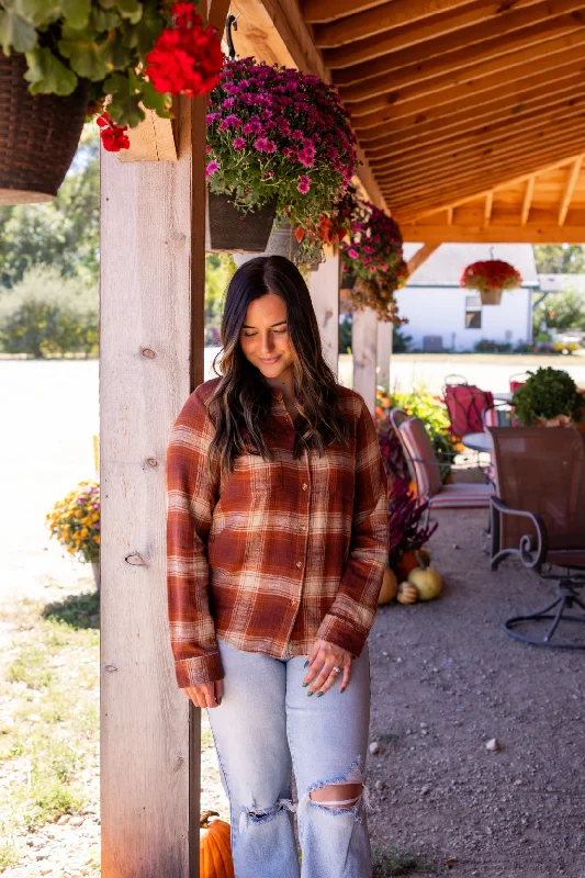 Cute Design Barry Plaid Shirt | Ginger Spice