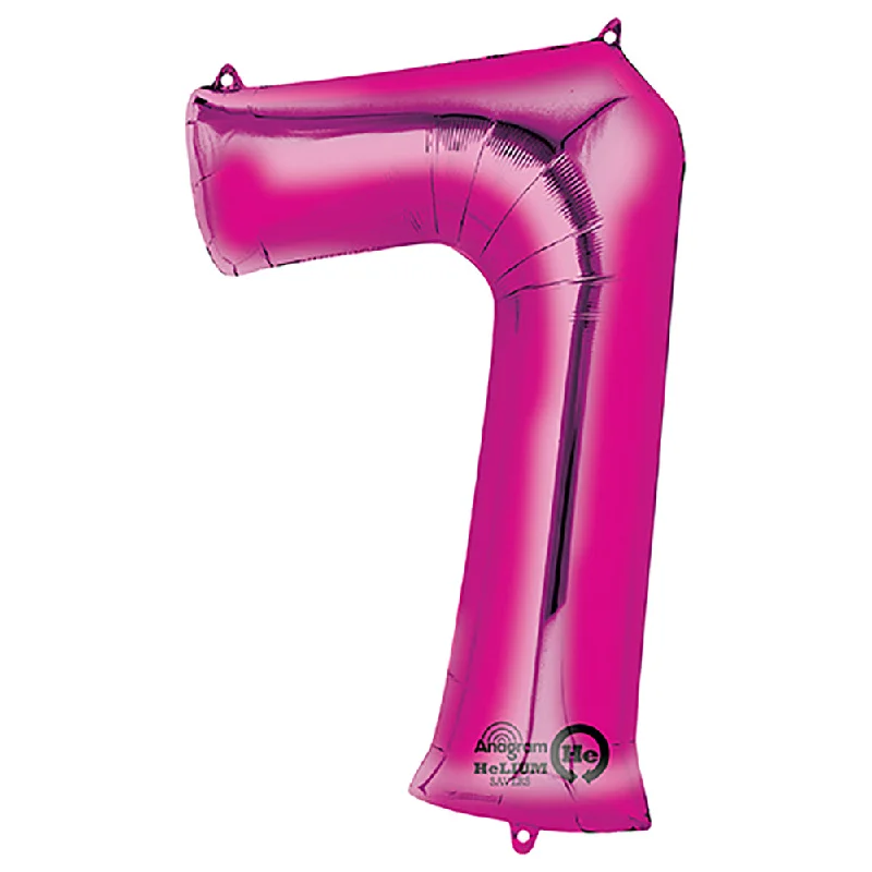Classic Series 34 inch NUMBER 7 - ANAGRAM - PINK