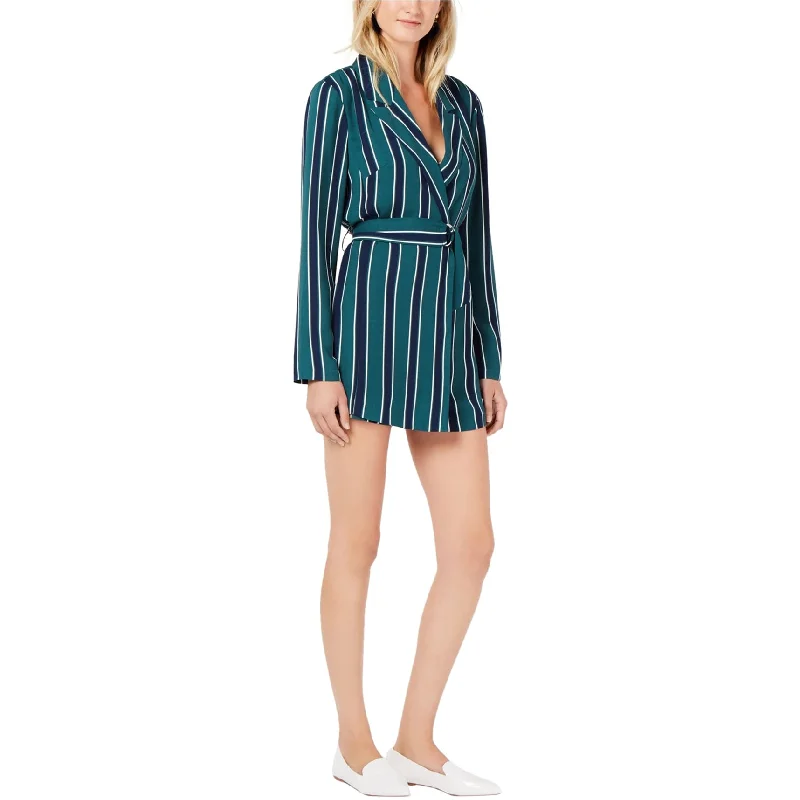 Effortless Wear Rules Of Etiquette Womens Navy Striped Romper Jumpsuit