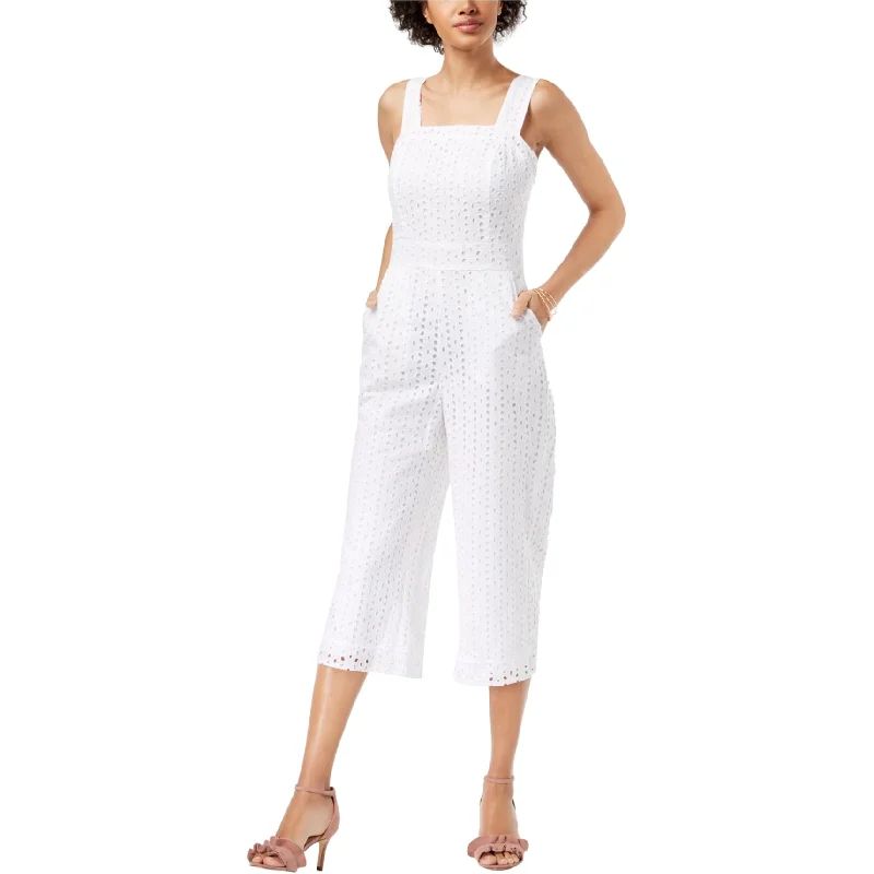 Amazing design maison Jules Womens Eyelet Jumpsuit, White, 8