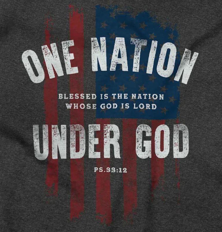 Unique Fashion One Nation Under God Crop Top Tee