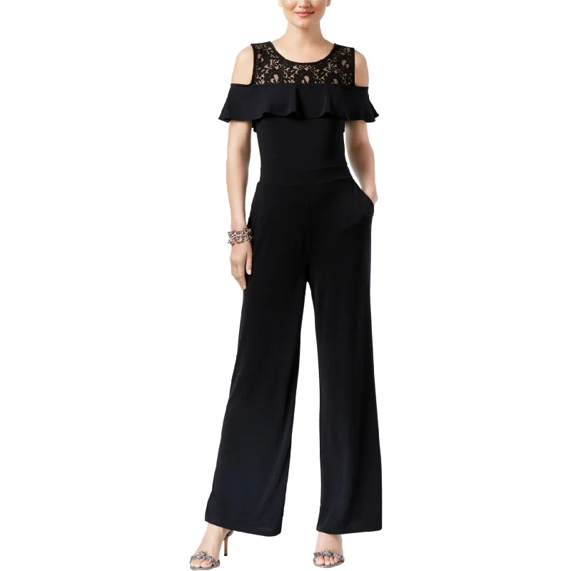 High-end Sense I-N-C Womens Cold-Shoulder Jumpsuit