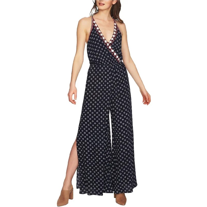 All-Day Wear 1.STATE Womens Slit Cuff Jumpsuit, Blue, X-Small