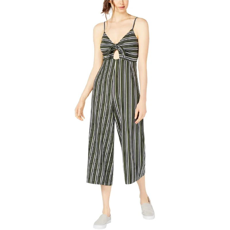 Fashionable sports Project 28 Womens Tie Front Striped Jumpsuit