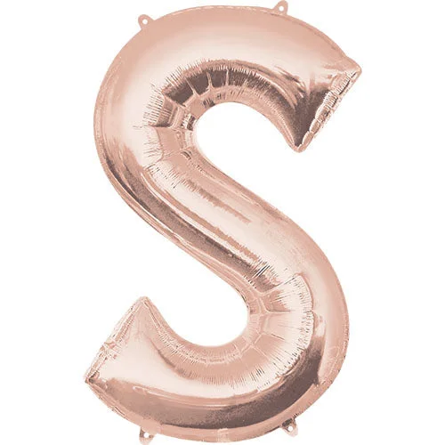 Personalized print 34 inch LETTER S - ANAGRAM - ROSE GOLD