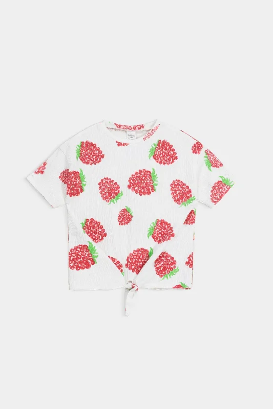 Luxury Fashion Knotted Printed T-Shirt