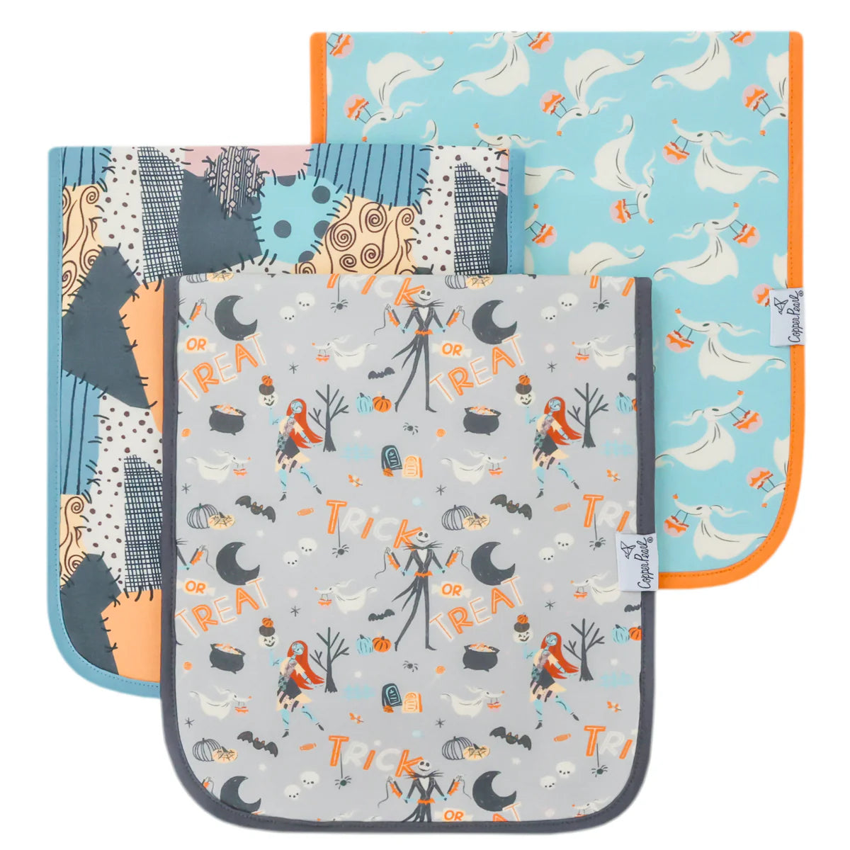 Basic Version Copper Pearl Burp Cloth Set | Nightmare Before Christmas