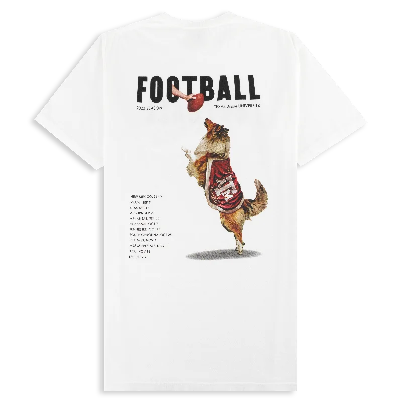 Leisure Travel Texas A&M White 2023 Reveille Football T-Shirt