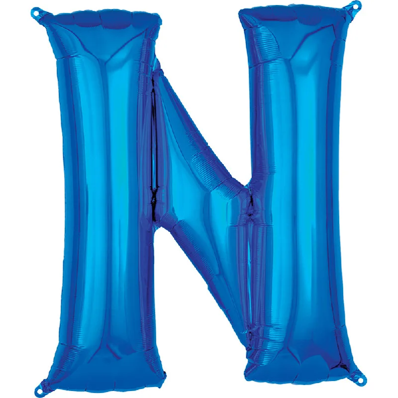 Retro Design 34 inch LETTER N - ANAGRAM - BLUE