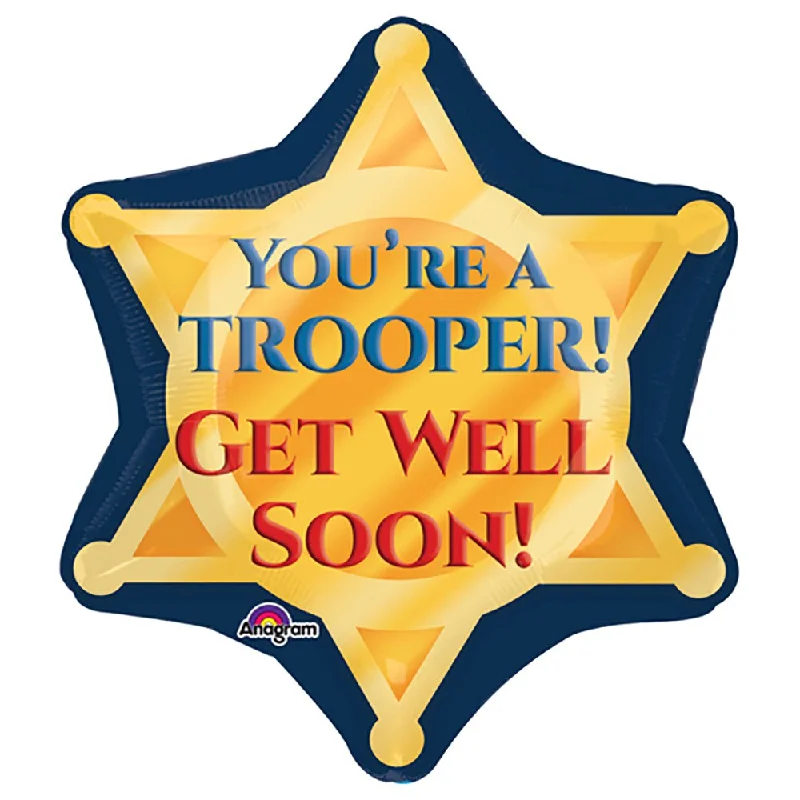 Tropical Style 21 inch TROOPER BADGE GET WELL SOON