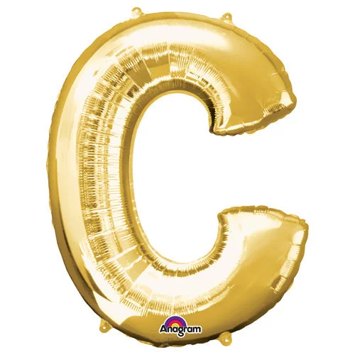 Effortless Wear 34 inch LETTER C - ANAGRAM - GOLD
