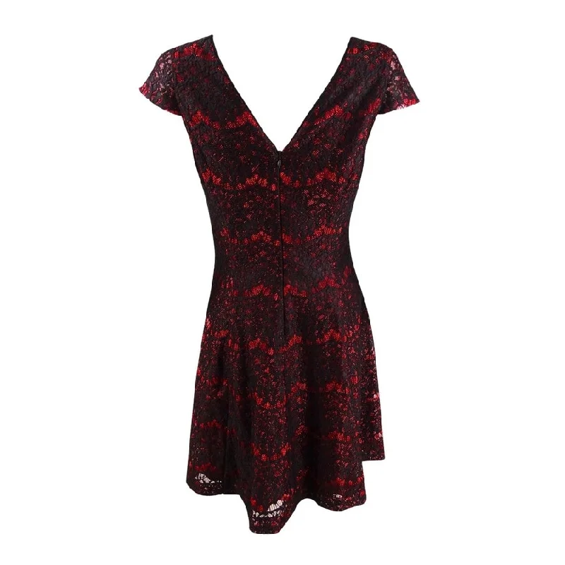 Casual Style Kensie Women's Metallic Lace Fit & Flare Dress