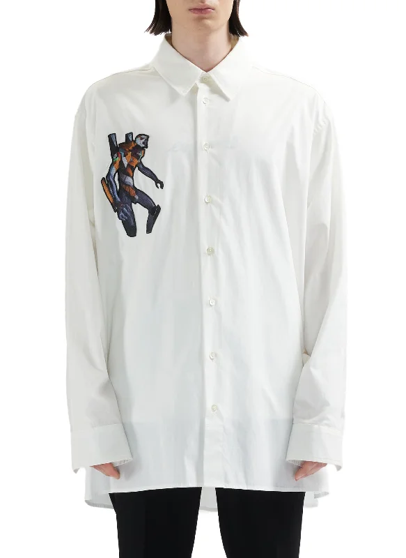 Street Casual Style Eva Ayanami Embroidery Shirt
