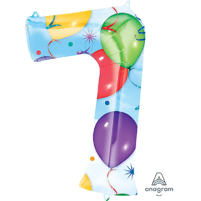 Stunning Fashion 34 inch NUMBER 7 - ANAGRAM - BALLOONS & STREAMERS