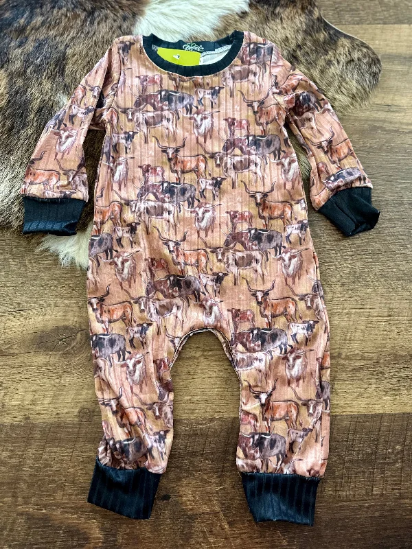 Stand-up collar design Boys Longhorn Jumper