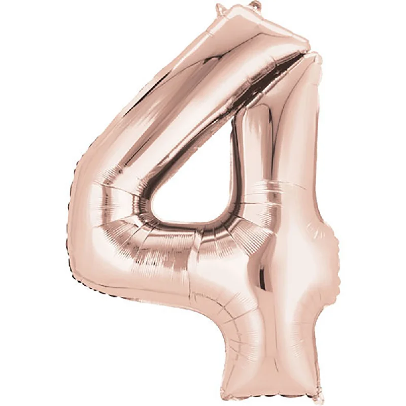 Playful Style 34 inch NUMBER 4 - ANAGRAM - ROSE GOLD