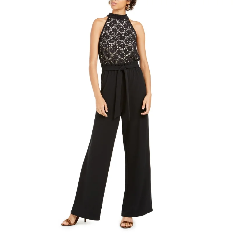 High-end Customization Ultra Flirt Womens Lace Top Jumpsuit, Black, X-Large