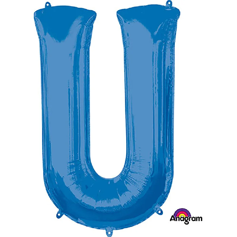 Classic Items 34 inch LETTER U - ANAGRAM - BLUE