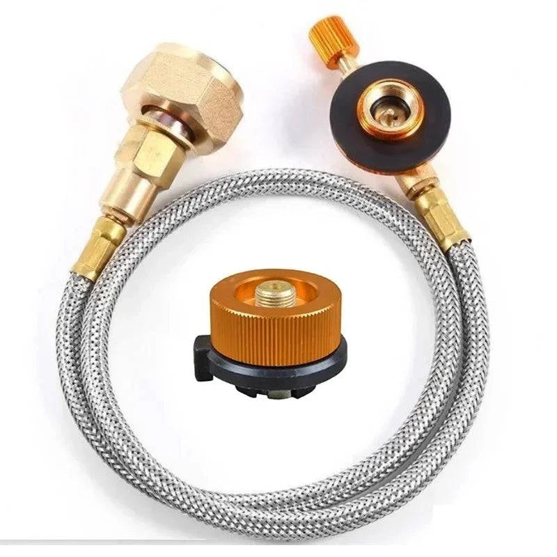 Cozy Outerwear Outdoor Camping Gas Stove Propane Refill Adapter Burner LPG Flat Cylinder tank Coupler Container Adapter Save Durable Metal Tube