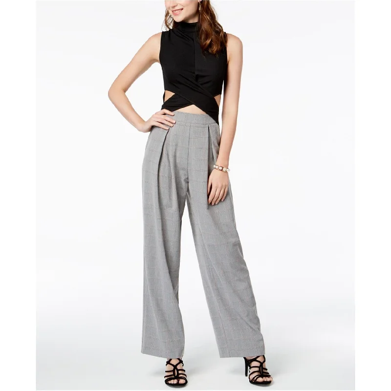 Lace Design Xoxo Womens Mock Neck Jumpsuit