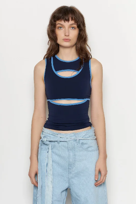 Unique Design Stretchy Combined Top