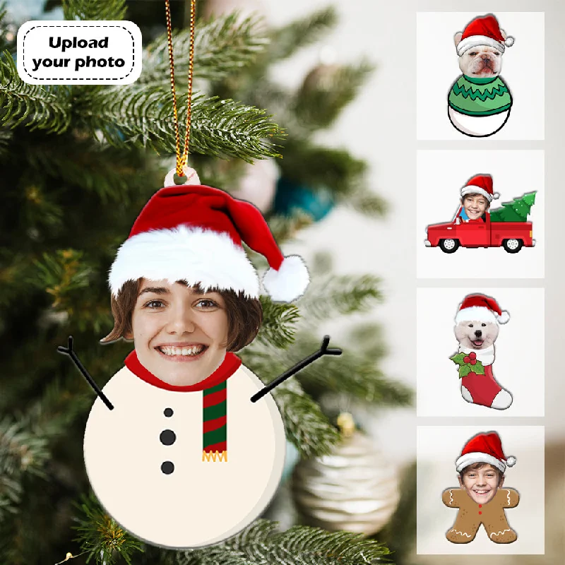 High-end Fashion Custom Face Shaped Acrylic Ornament Christmas Tree Decor