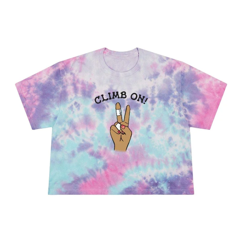 Avant-garde Design Climb On Manicure — Women's Tie Dye Crop Tee