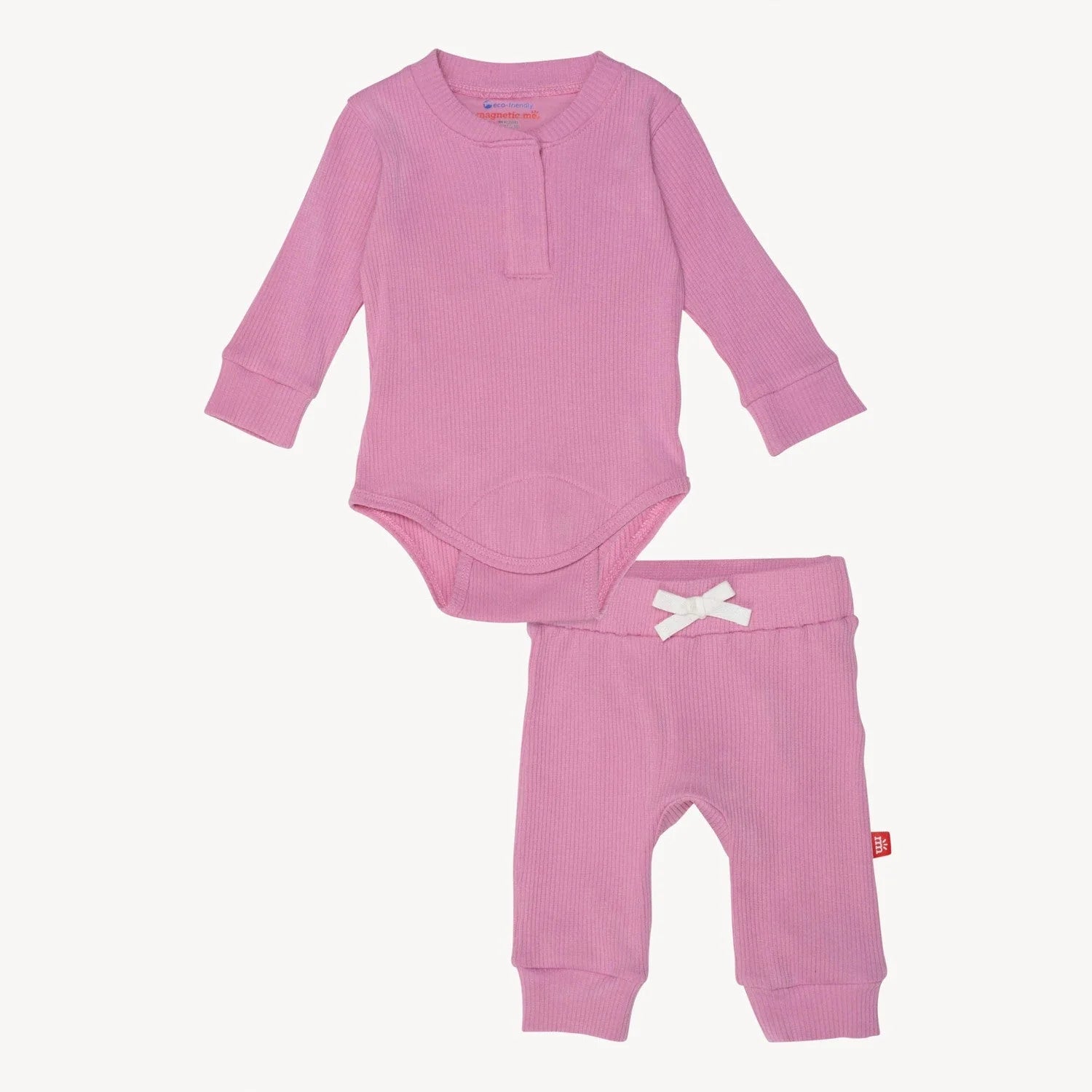 Everyday Style Magnetic Me LS Bodysuit & Pant | Mauve Ribbed