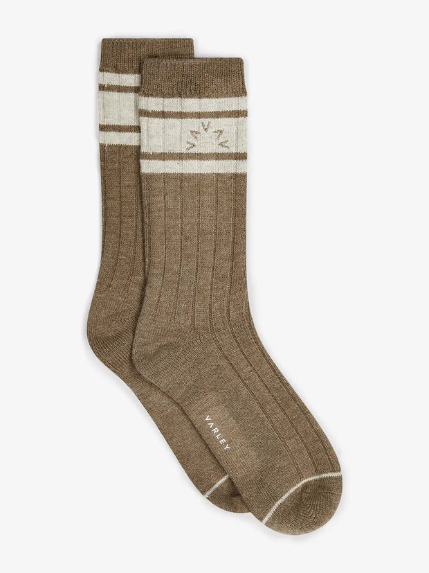 Trendy Comfort Malissa Plush Wide Rib Sock | Mink Taupe Marl