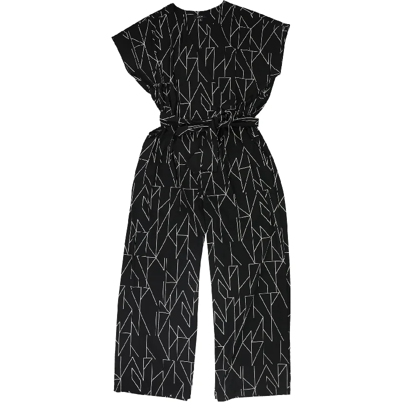 Leisure And Entertainment Alfani Womens Printed Wide Leg Jumpsuit