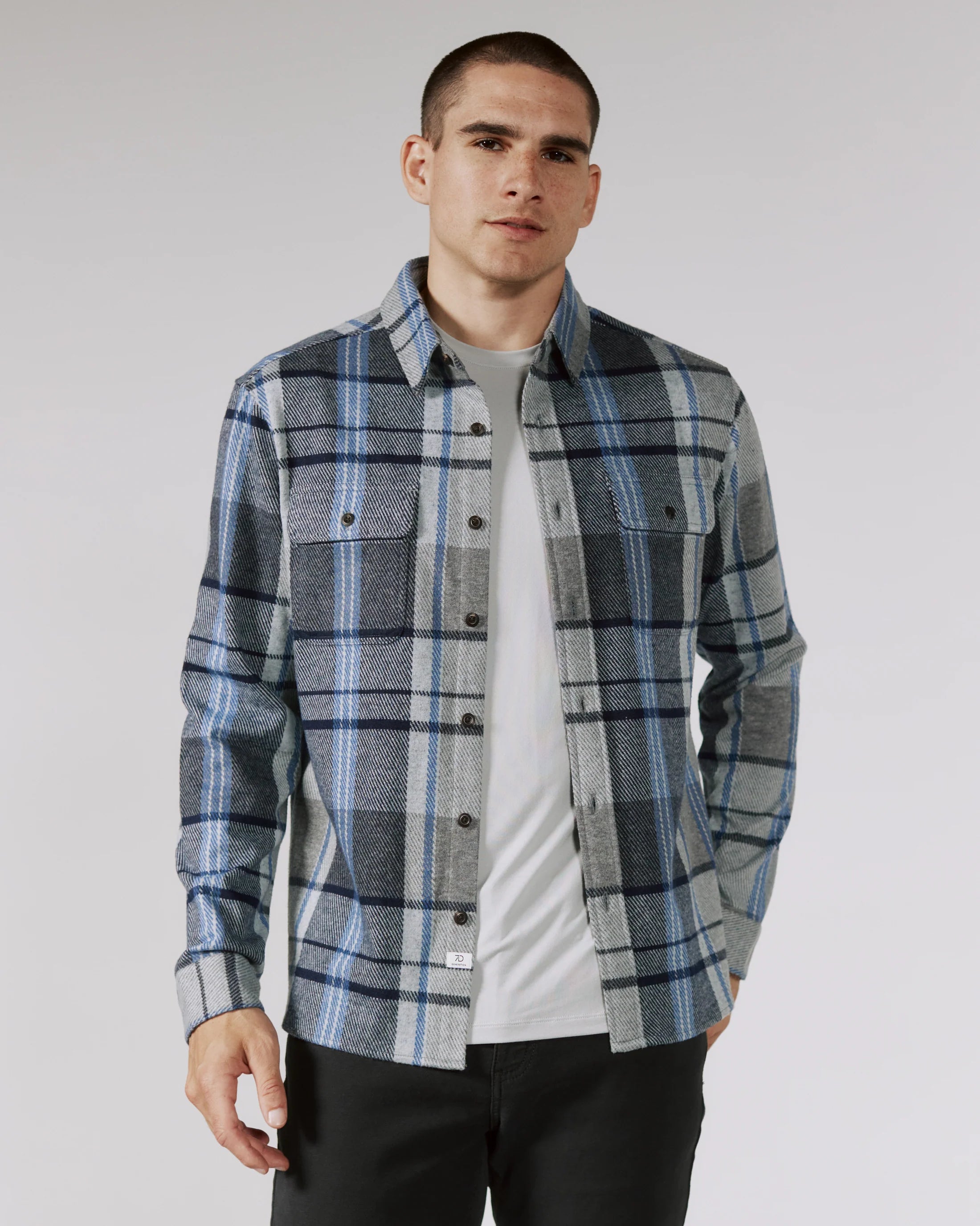 British Style Generation Long Sleeve Shirt | Grey/Blue