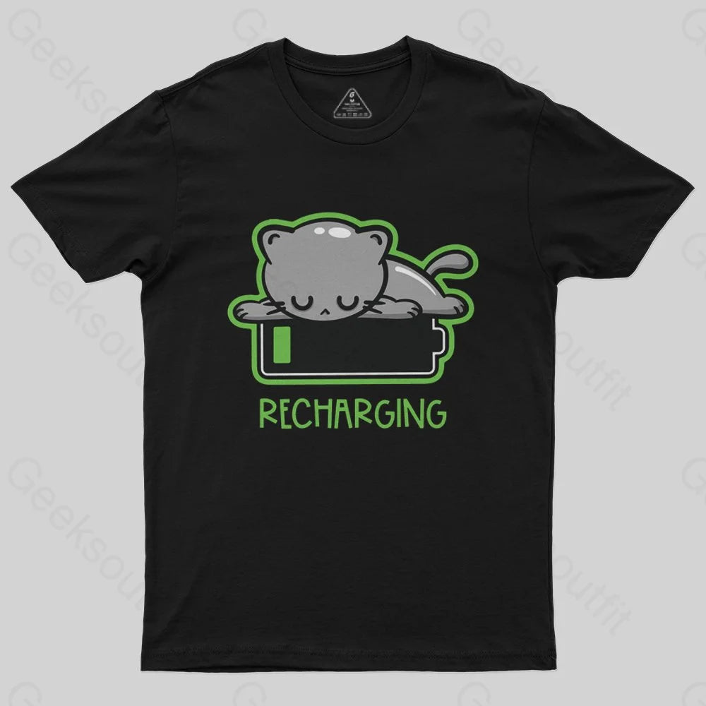 Classic Items Recharging Cat T-Shirt