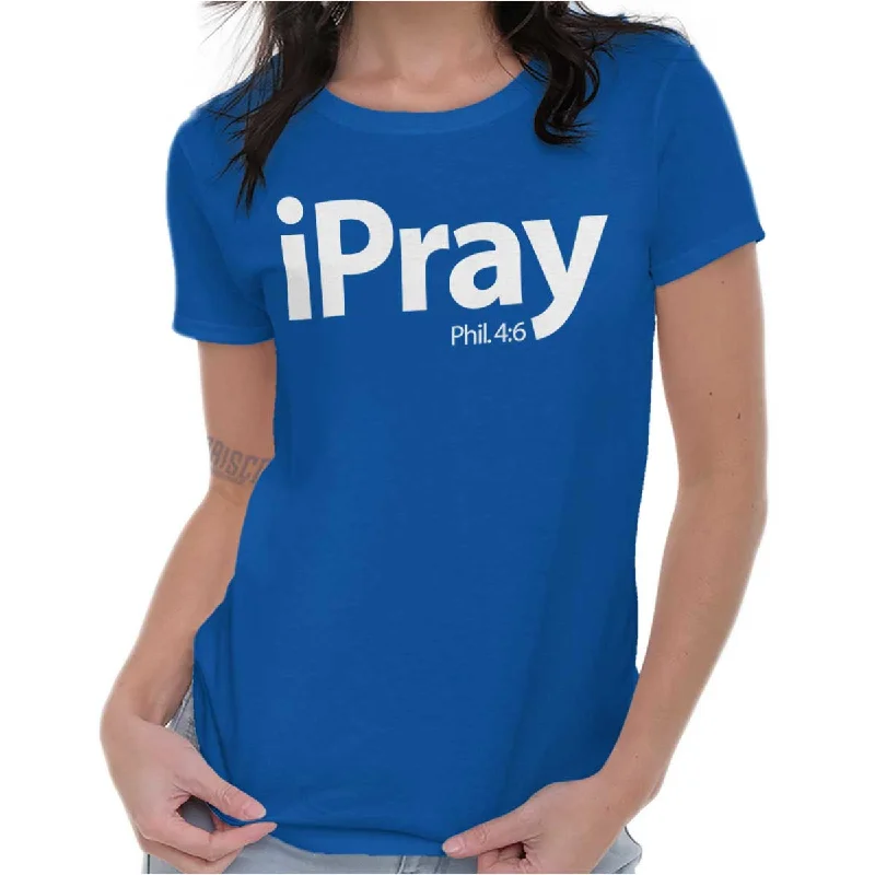 Elegant And Simple I Pray Philippians Ladies T Shirt