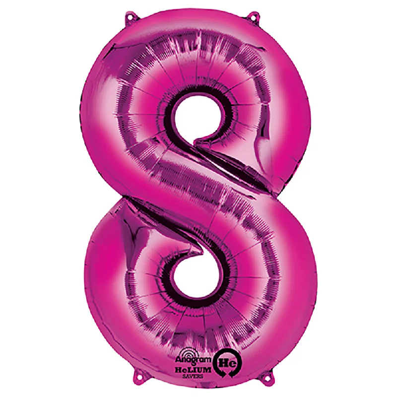 Simple Style 34 inch NUMBER 8 - ANAGRAM - PINK