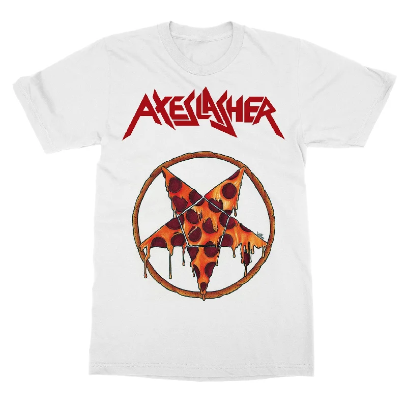 Multifunctional Style Axeslasher "Pizzagram Tee - White" Limited Edition T-Shirt