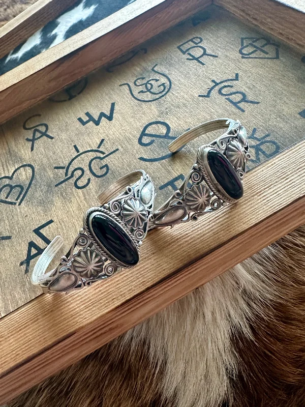 Cozy Pants Black Onyx Sterling Silver Bracelet