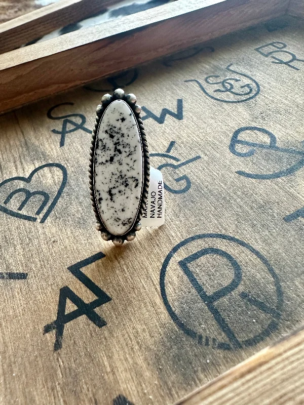 Breathable Style Adjustable White Buffalo Ring