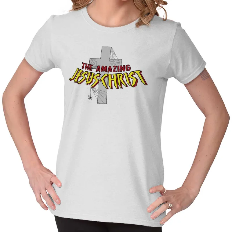 Ethnic Style Amazing Jesus Christ Ladies T Shirt