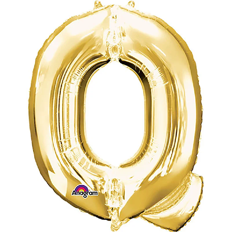 Fashionable and casual 34 inch LETTER Q - ANAGRAM - GOLD