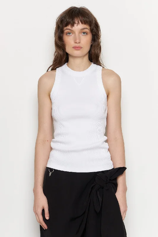 Relaxed And Casual Ivy Tank White