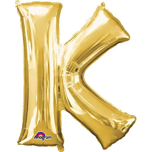 Street Show-off Style 34 inch LETTER K - ANAGRAM - GOLD