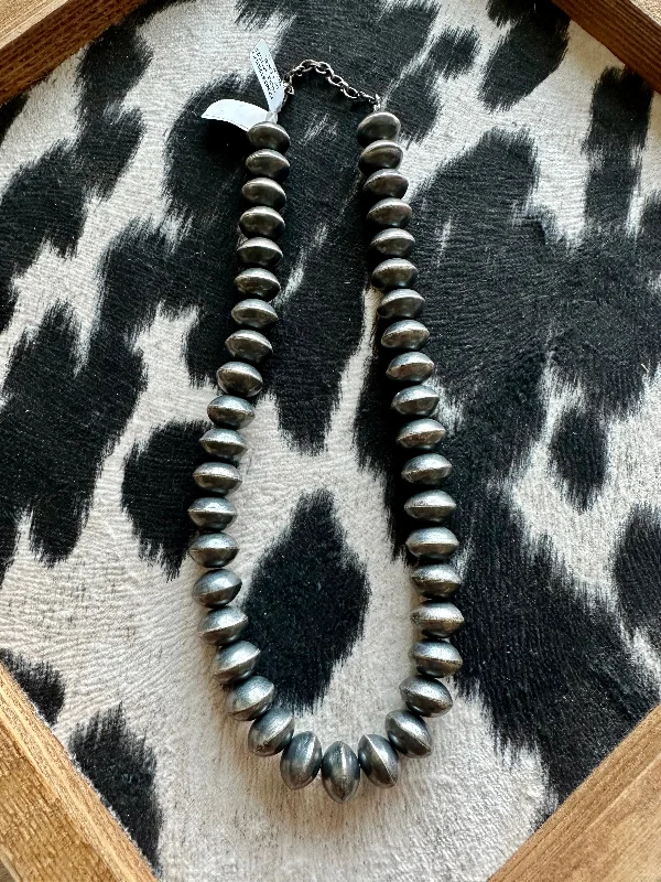 Easy Style 14mm Saucer Pearl Necklace - 16”