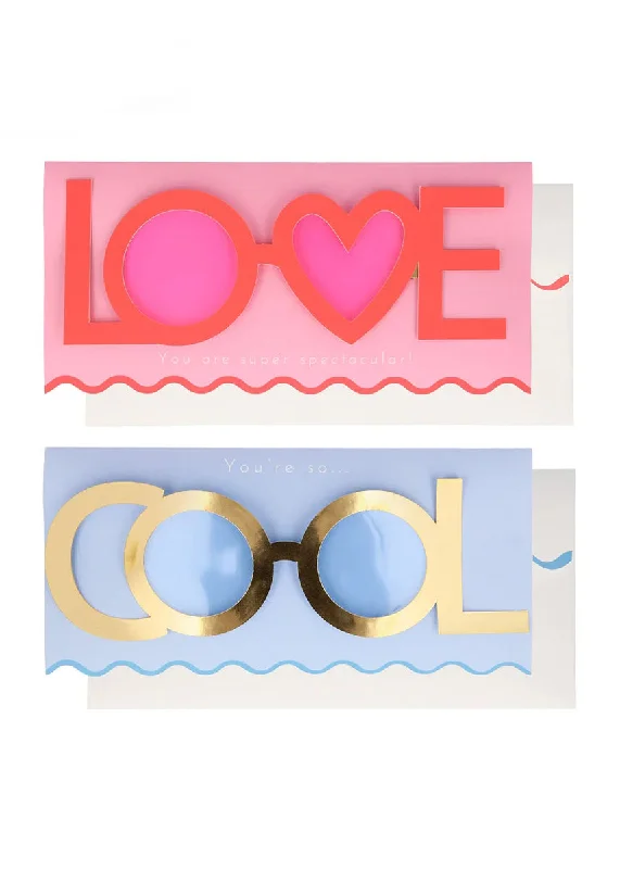 Exquisite Craftsmanship Valentine's Glasses Cards