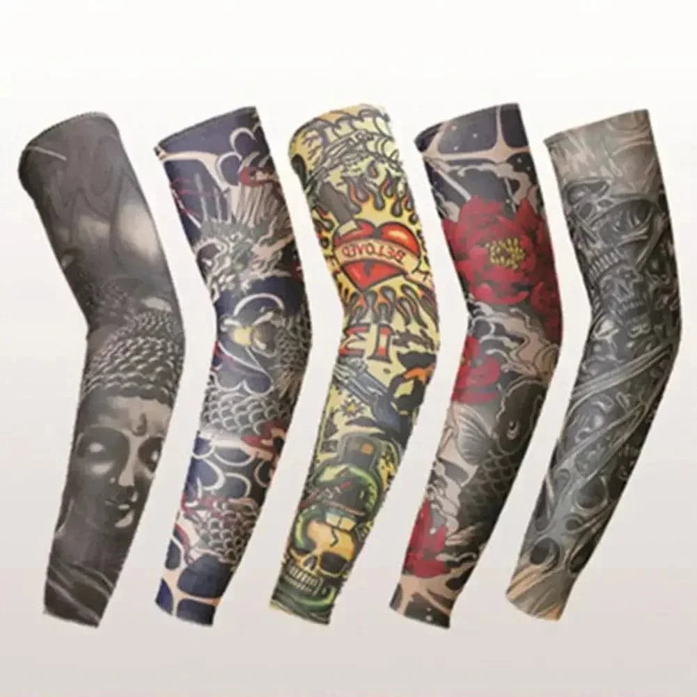 Affordable selection 2Pcs Stretch Nylon Sleeves Halloween Tattoo Props UV Sunshade Arm Sleeves Ice Protection Cooling Outdoor Sports Horseback Riding Affordable selection 2Pcs Stretch Nylon Sleeves Halloween Tattoo Props UV Sunshade Arm Sleeves Ice Protection Cooling Outdoor Sports Horseback Riding