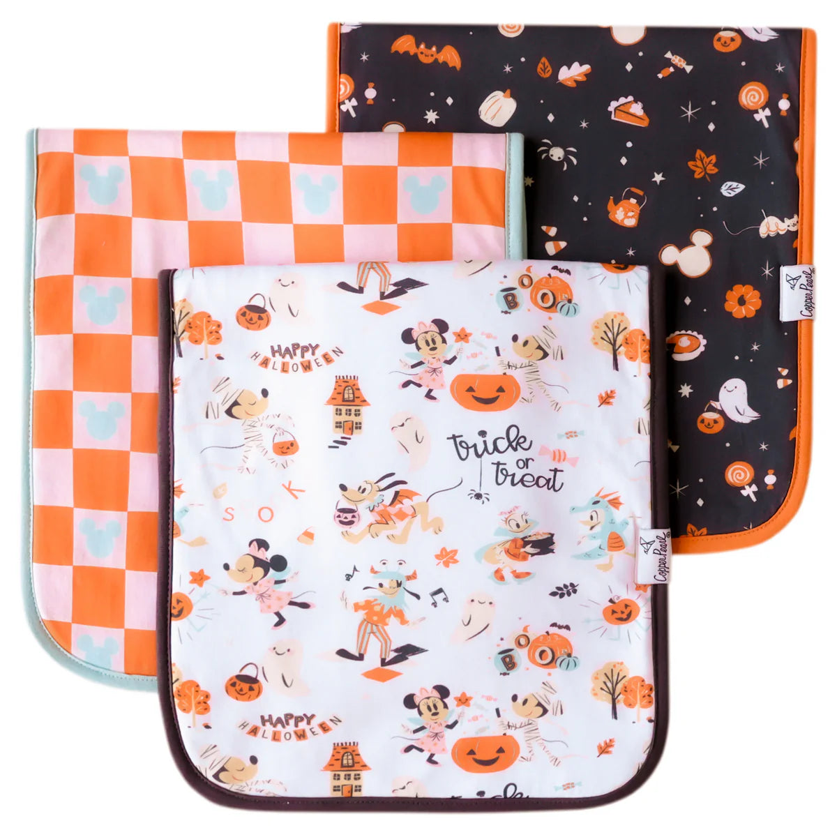 Youthful Style Copper Pearl Burp Cloth Set | Mickey Mouse's Boo Bash