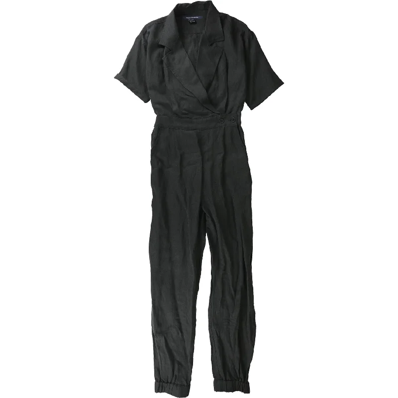 Urban Fashion French Connection Womens Wrap Jumpsuit, Black, 2